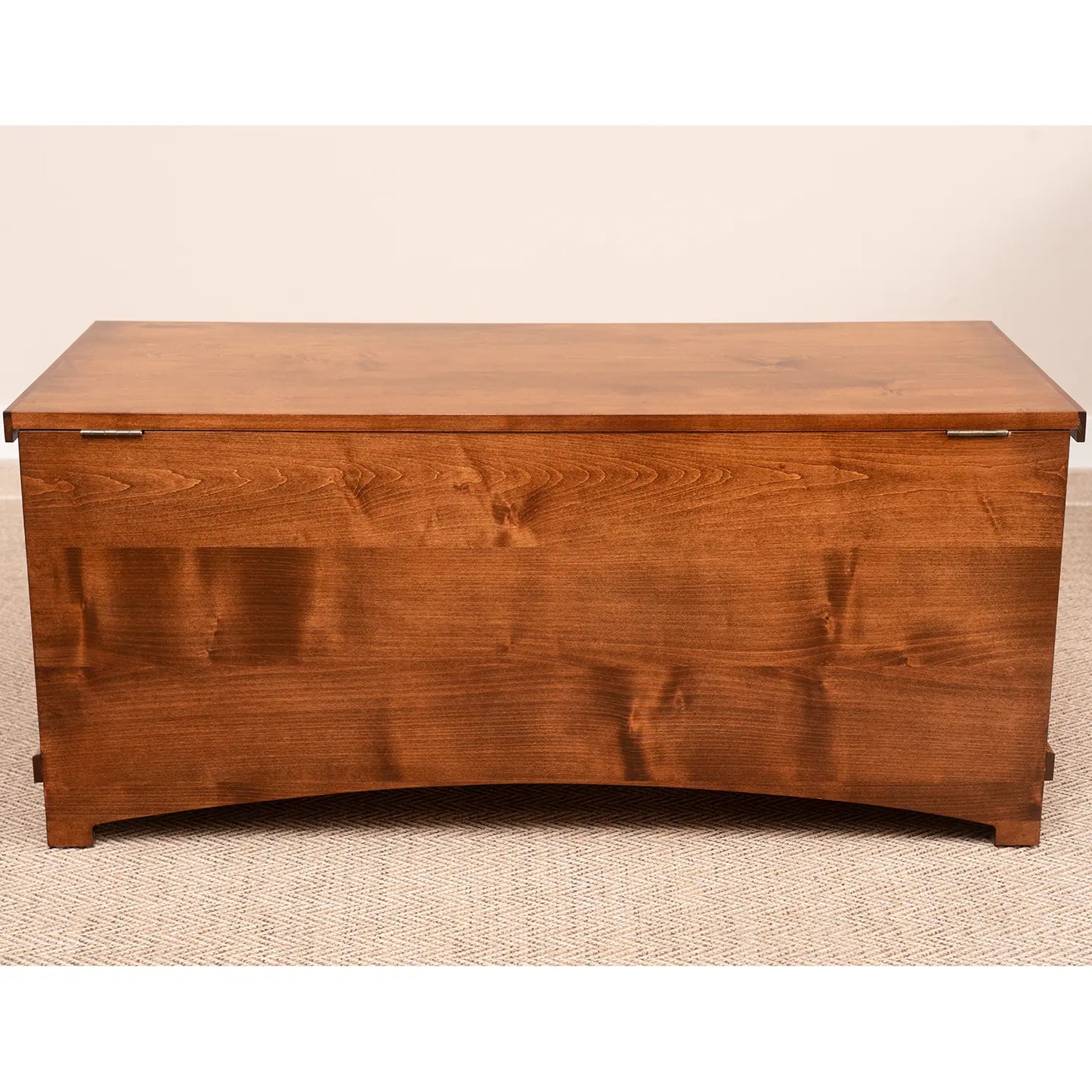 Back of Brown Maple Blanket Chest