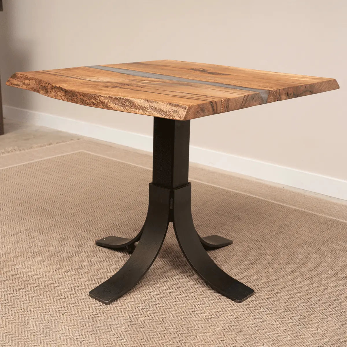 36" Live Edge Oak River Cafe Table