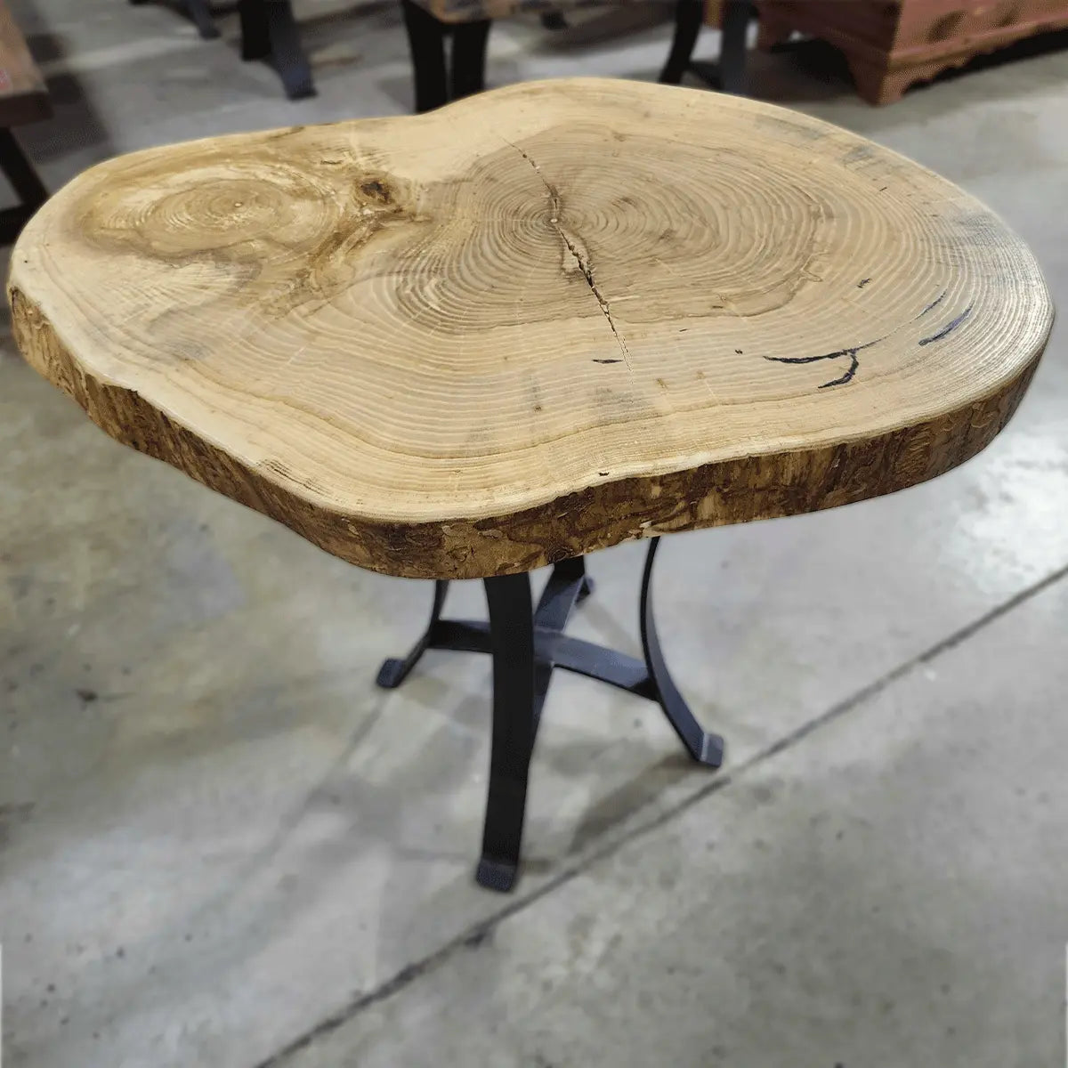26" Live Edge Ash End Table