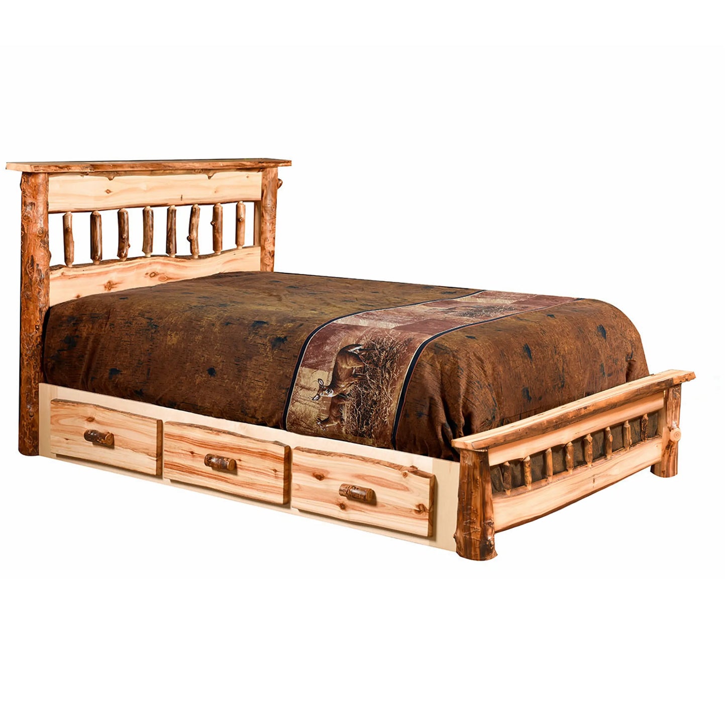 Cumberland Rustic Log Bed Frame