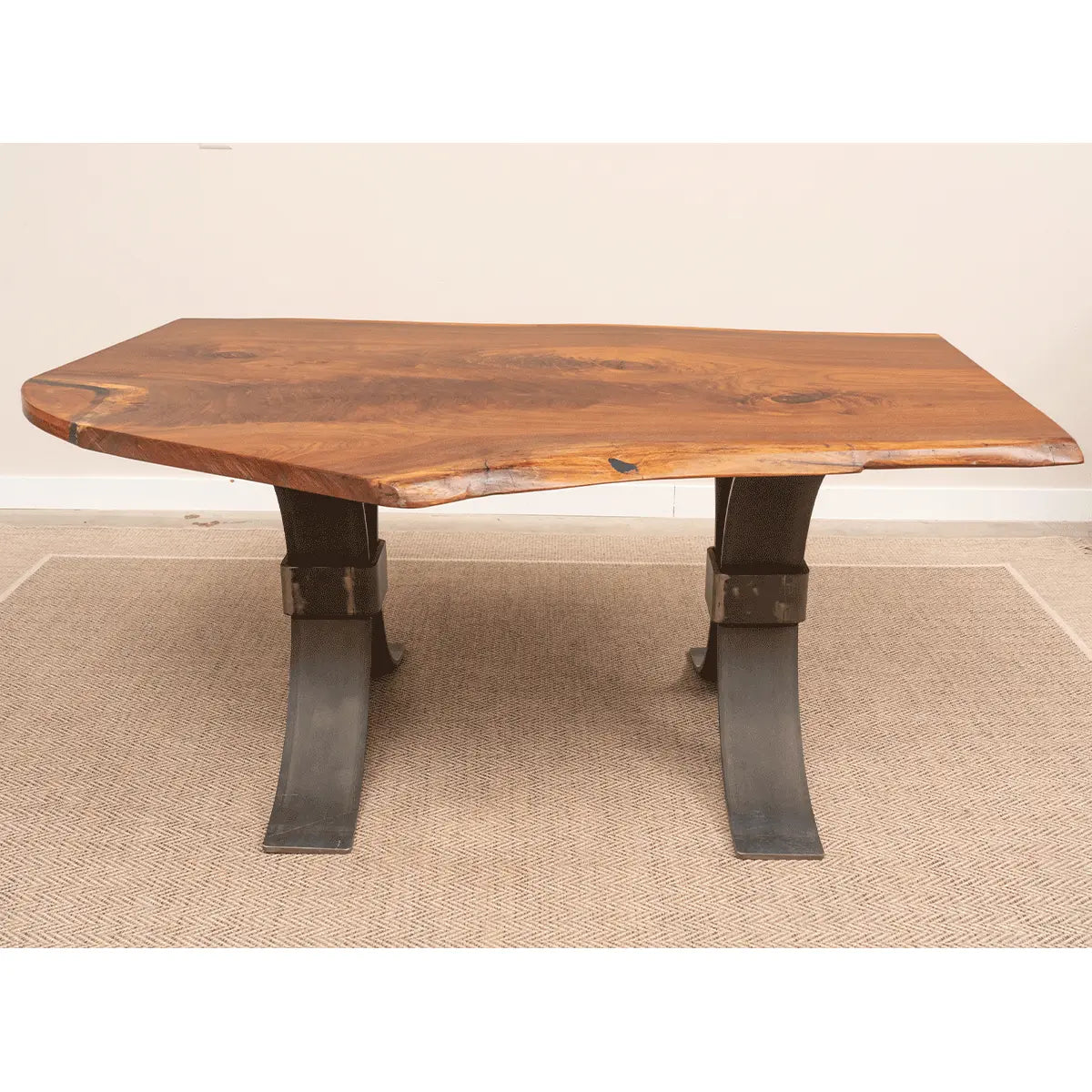 Modern 66" Live Edge Walnut Dining Table