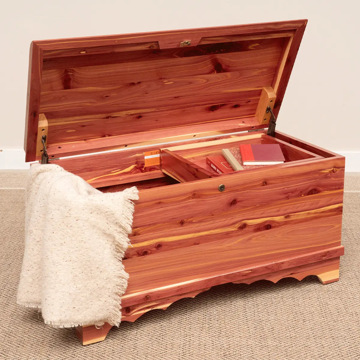 Amish Waterfall Cedar Hope Chest, with Drawer example
