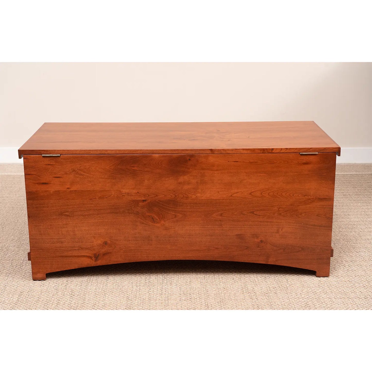 back Rustic Cherry Wood Storage Chest