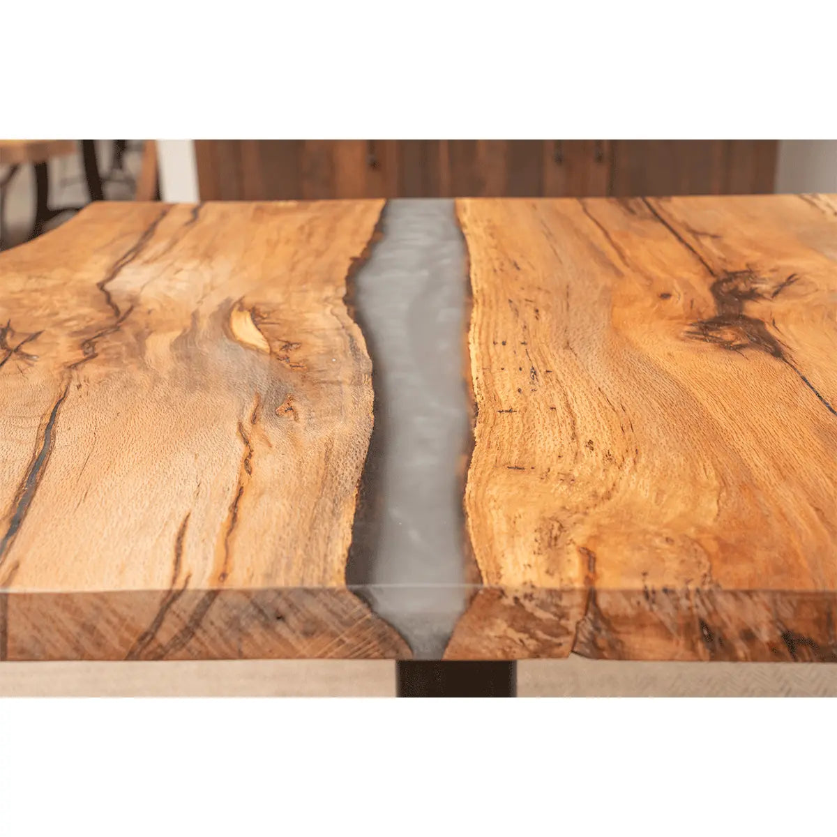 36" Live Edge Oak River Cafe Table