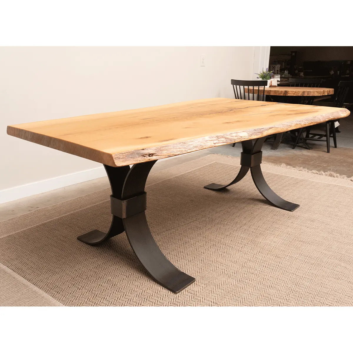 84" Live Edge Dining Table in Oak