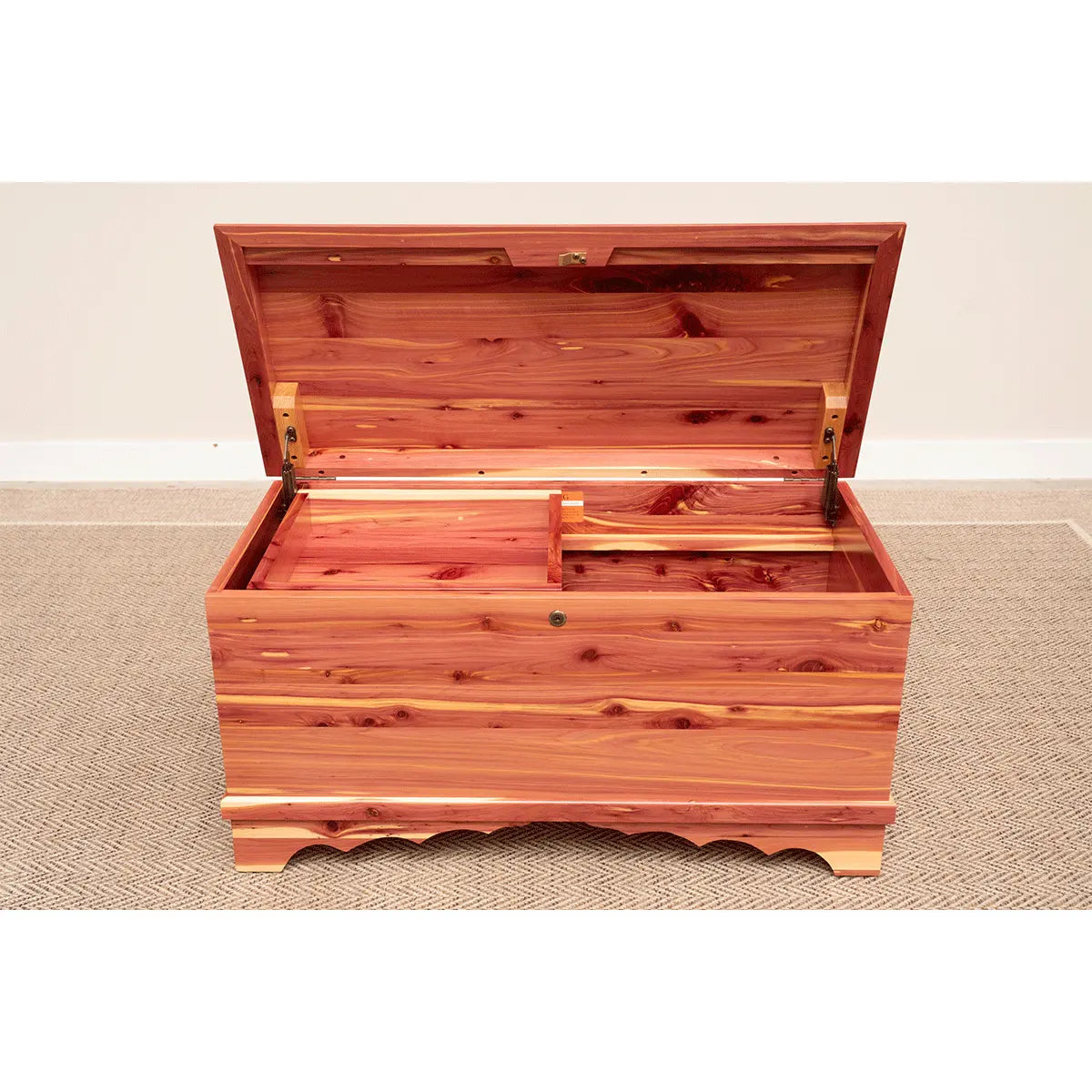 Amish Waterfall Cedar Hope Chest with Drawer