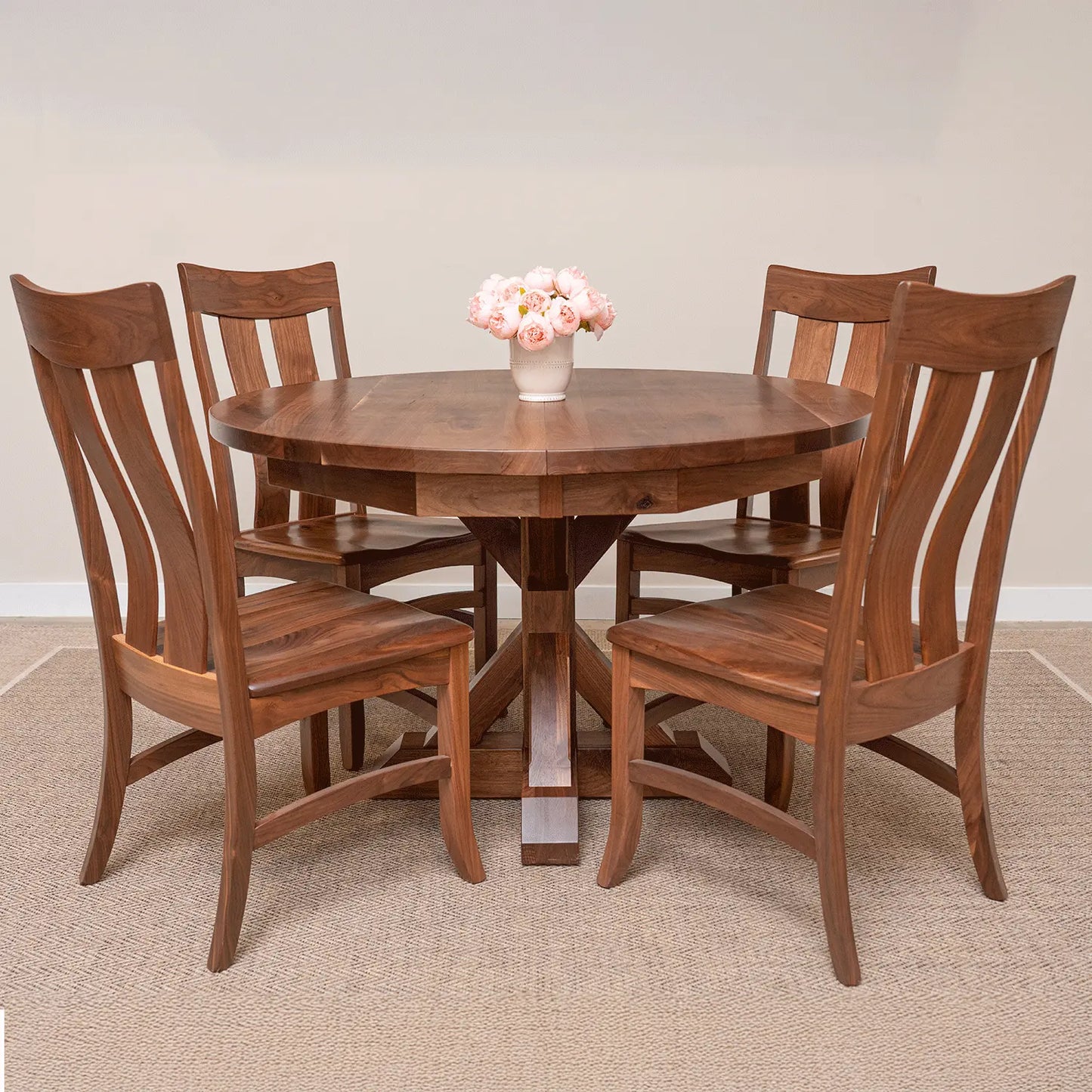 Jackson Round Walnut Dining Table