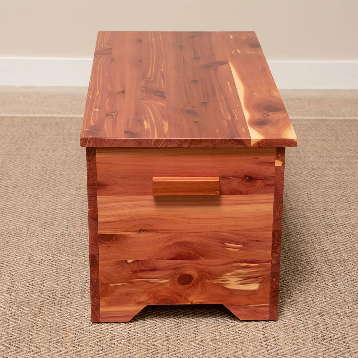 Side of Cedar Wood Storage Treasure Chest