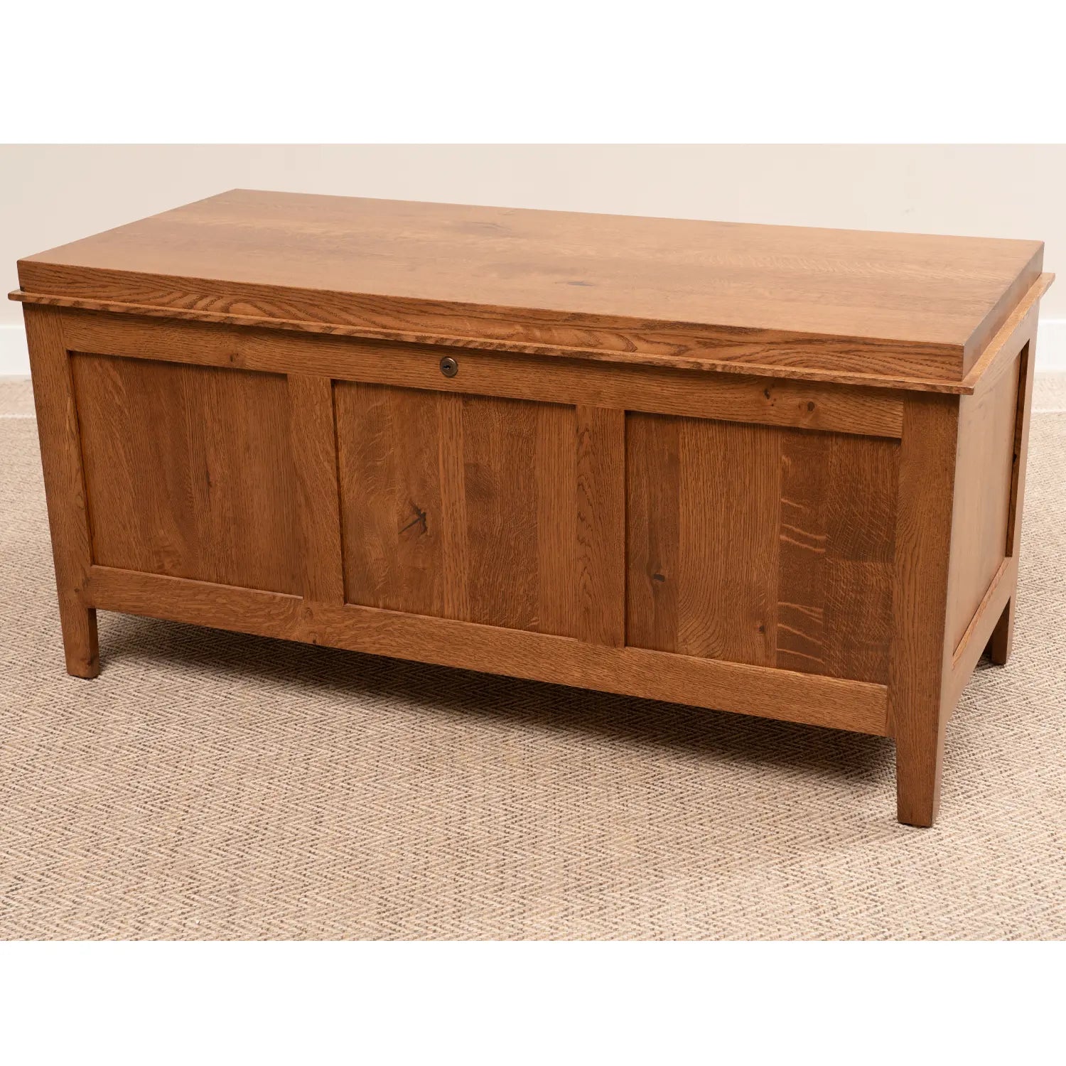 mission style oak wood chest