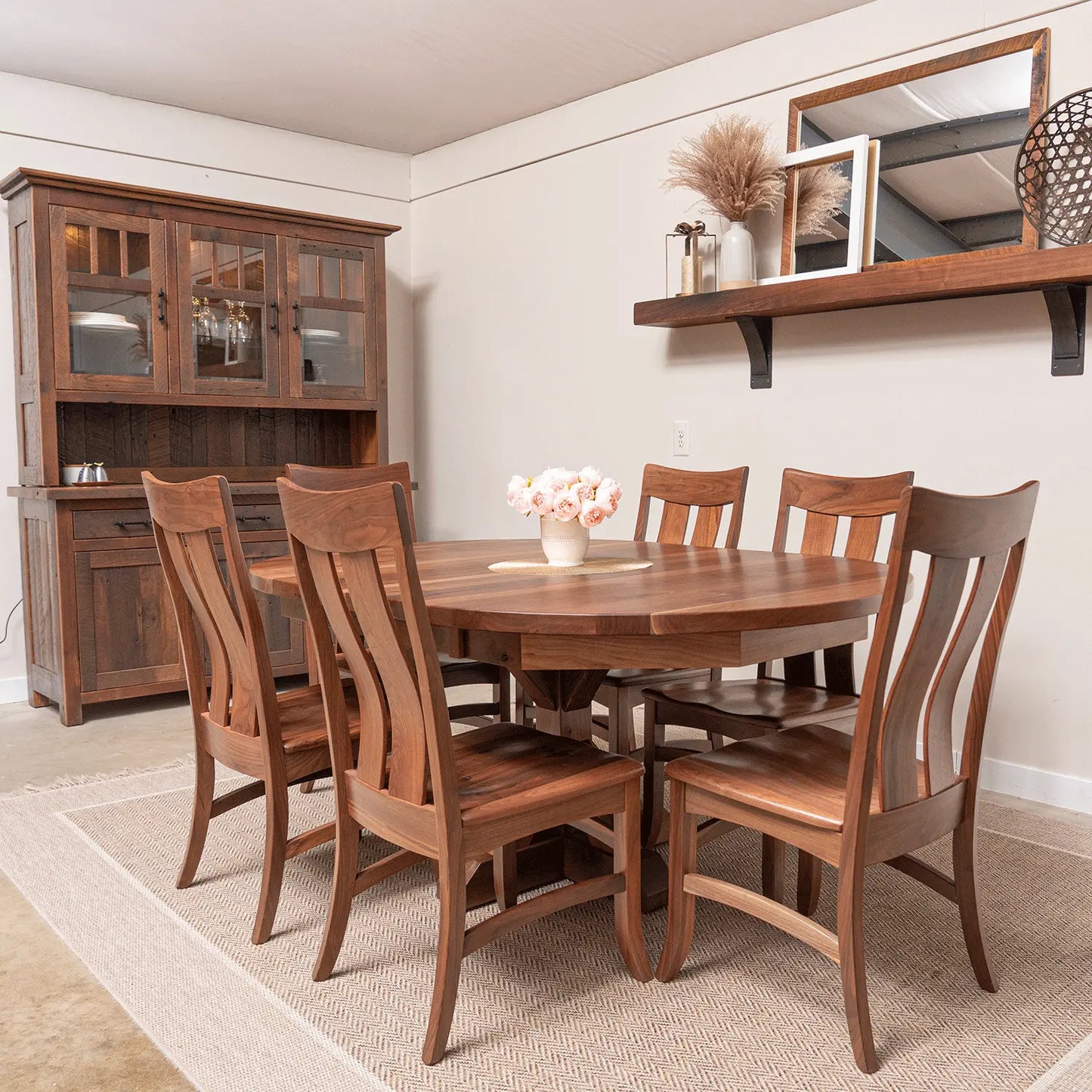 Jackson Round Walnut Dining Table