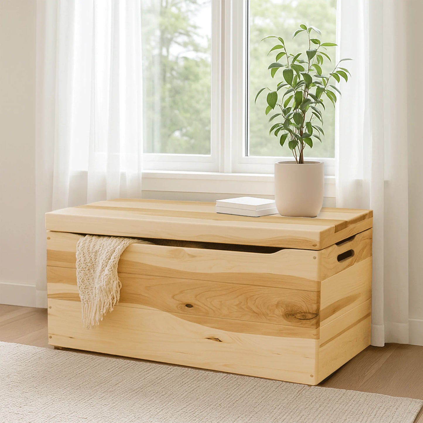 Palmer Hickory Blanket Chest, Natural Stain