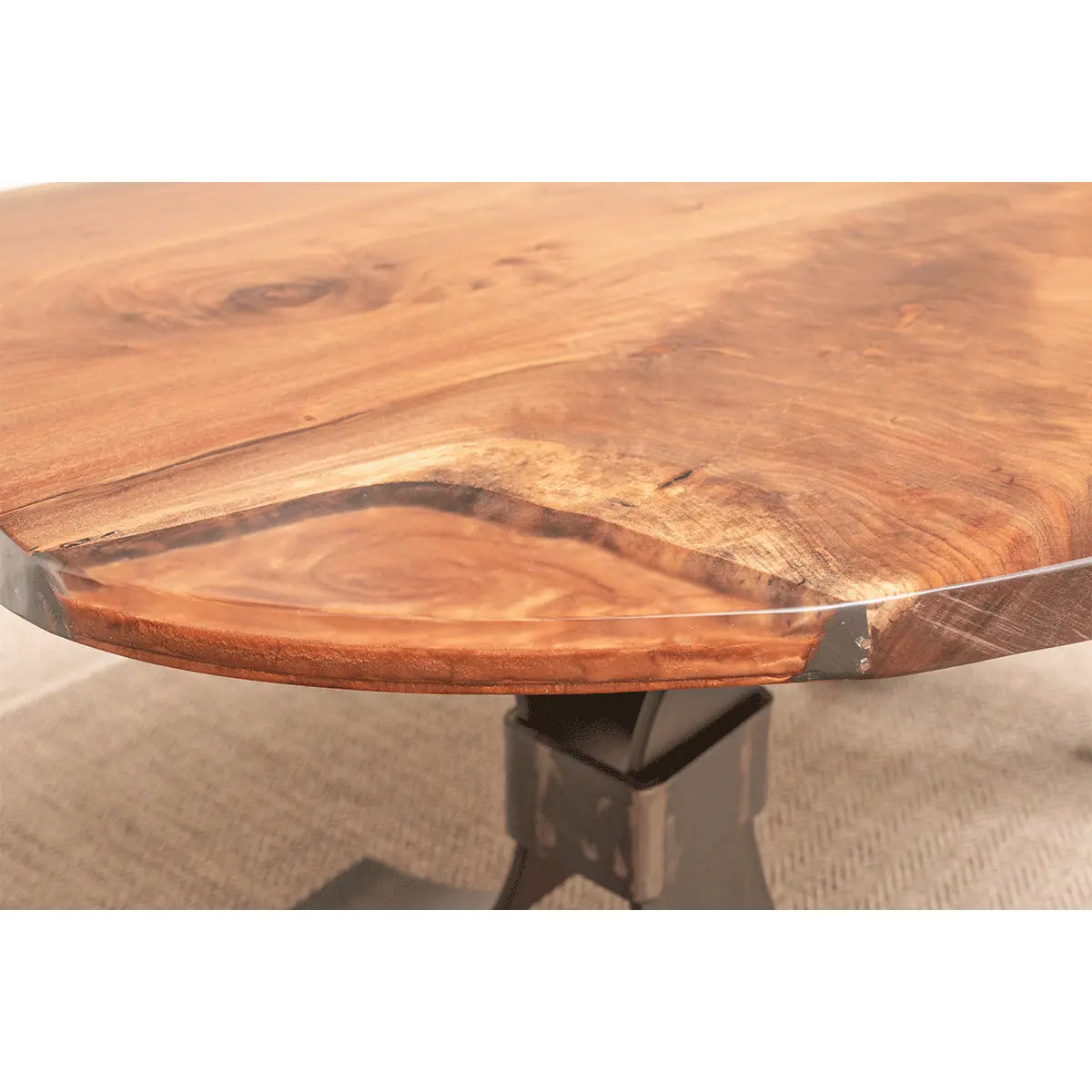 Walnut Wood with Epoxy Details