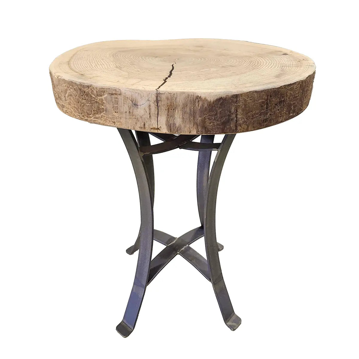 21" Live Edge Ash Wood End Table