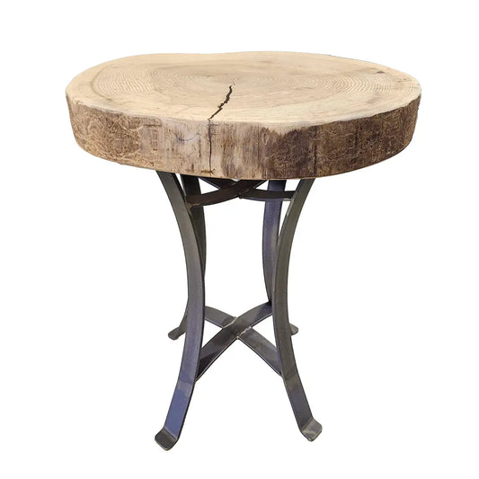 21" Live Edge Ash Wood End Table