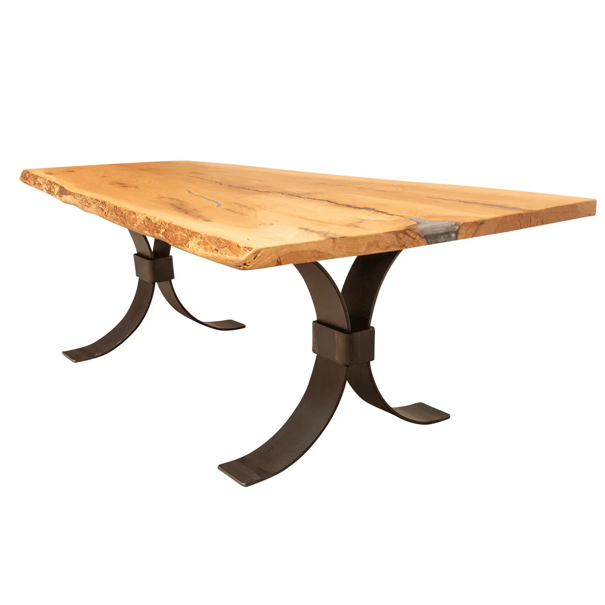 84" Live Edge Dining Table in Oak