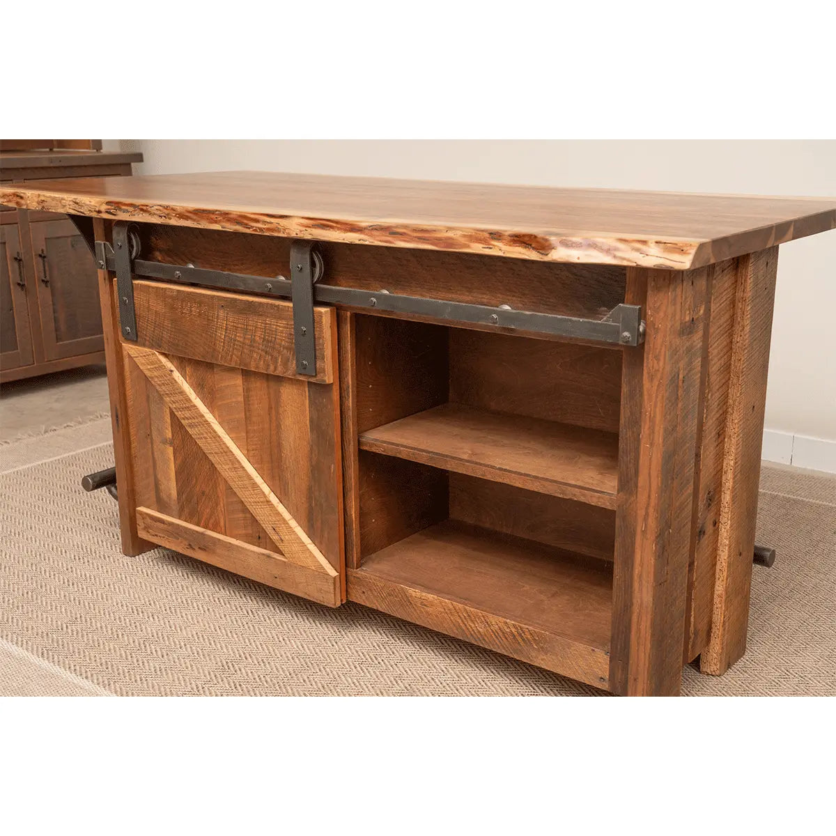 Barn Door Barnwood Kitchen Island