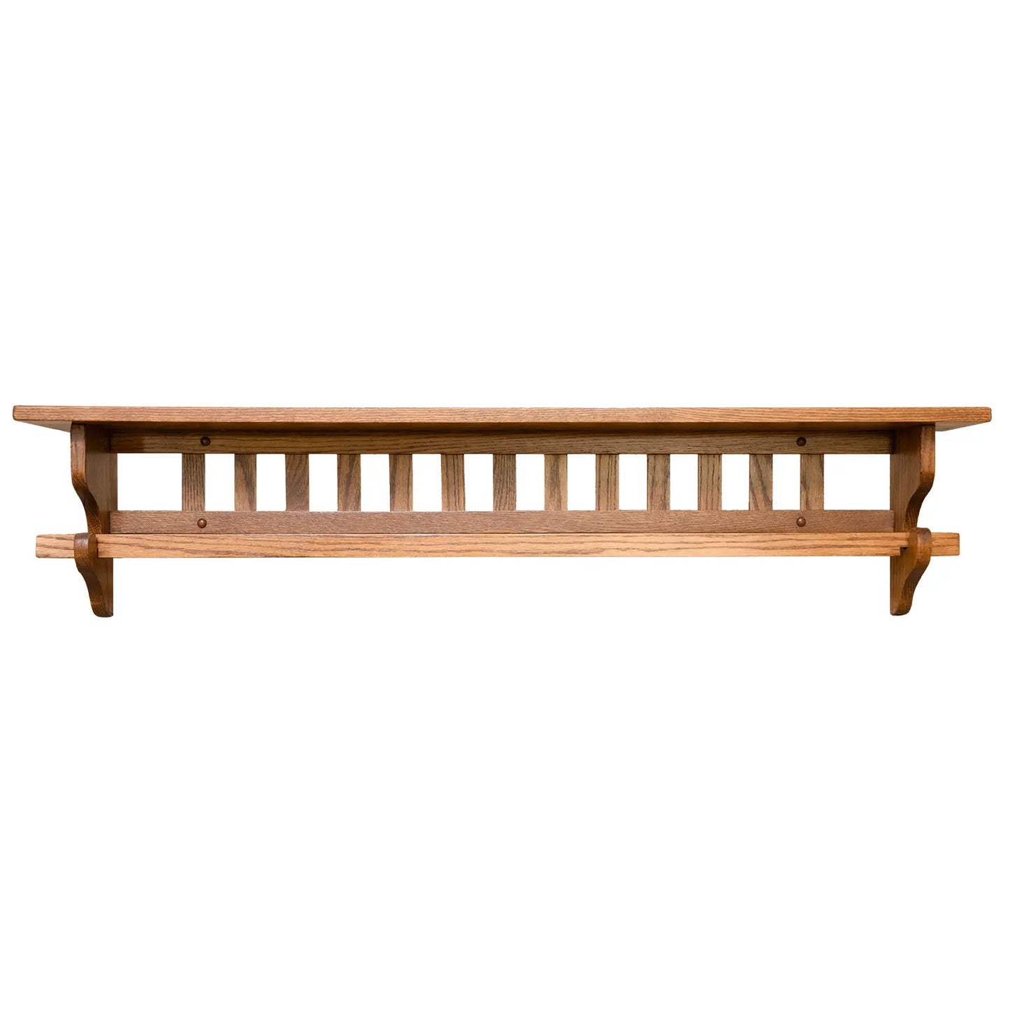 oak wood fruitwood stain mission quilt rack