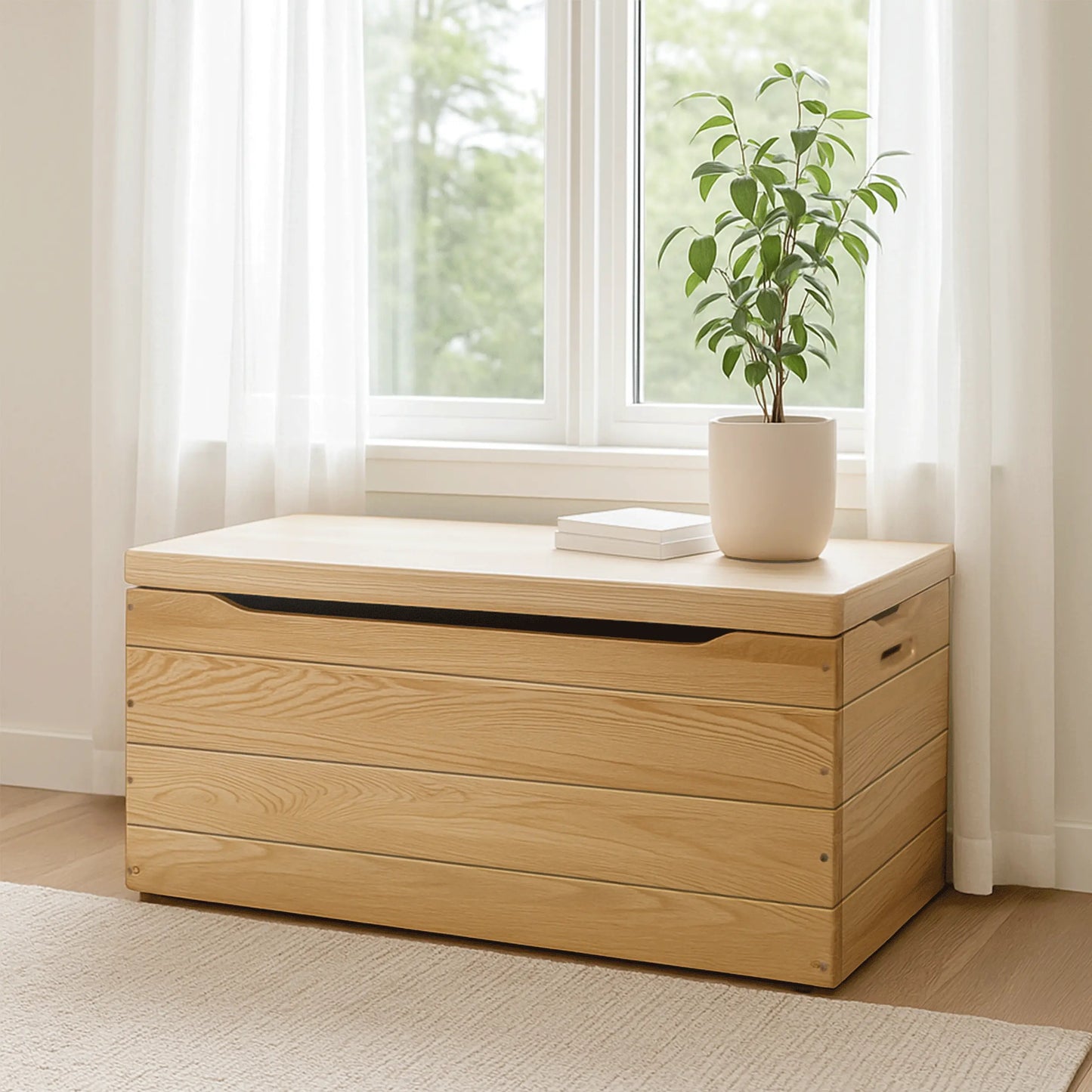 Palmer Oak Blanket Chest, Natural Stain