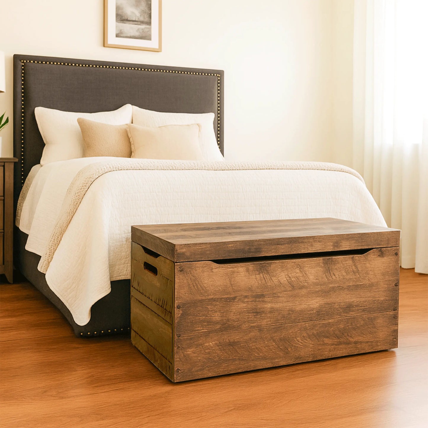 Palmer Brown Maple Blanket Chest, Long Oak Stain