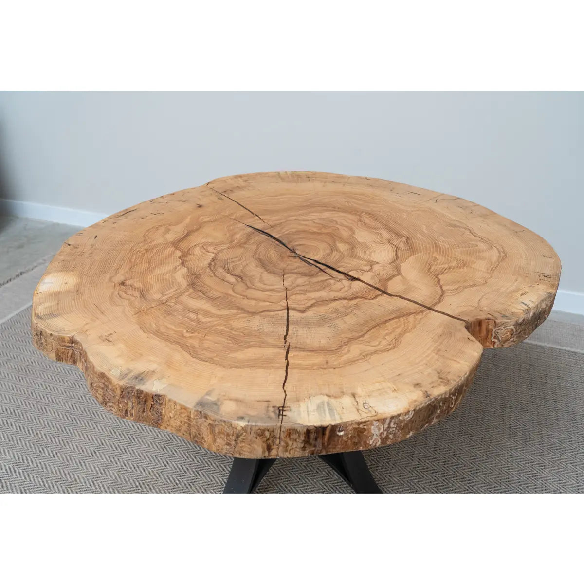 46" Live Edge Ash Round Cafe Table