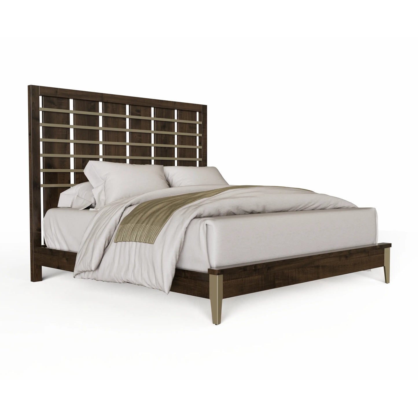 Leighton Contemporary Wood Bed Frame