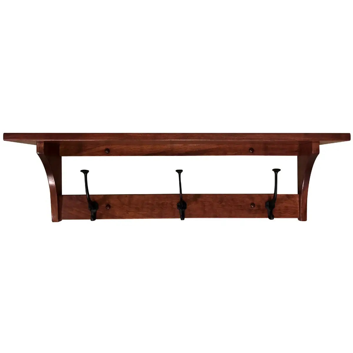Shaker Wall Mounted Coat Rack with Shelf