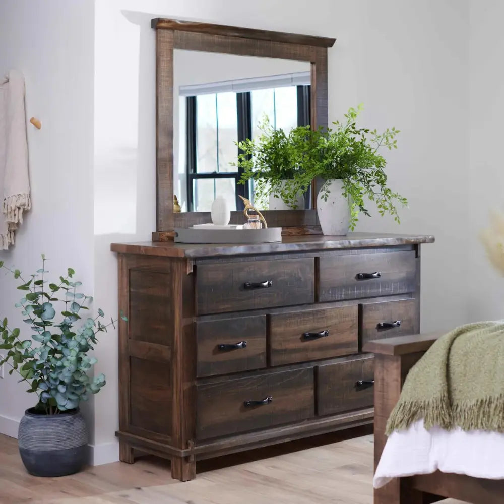 7 drawer dresser for bedroom with mirror