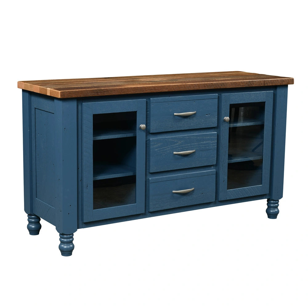 Barton Blue Farmhouse Beverage Cart