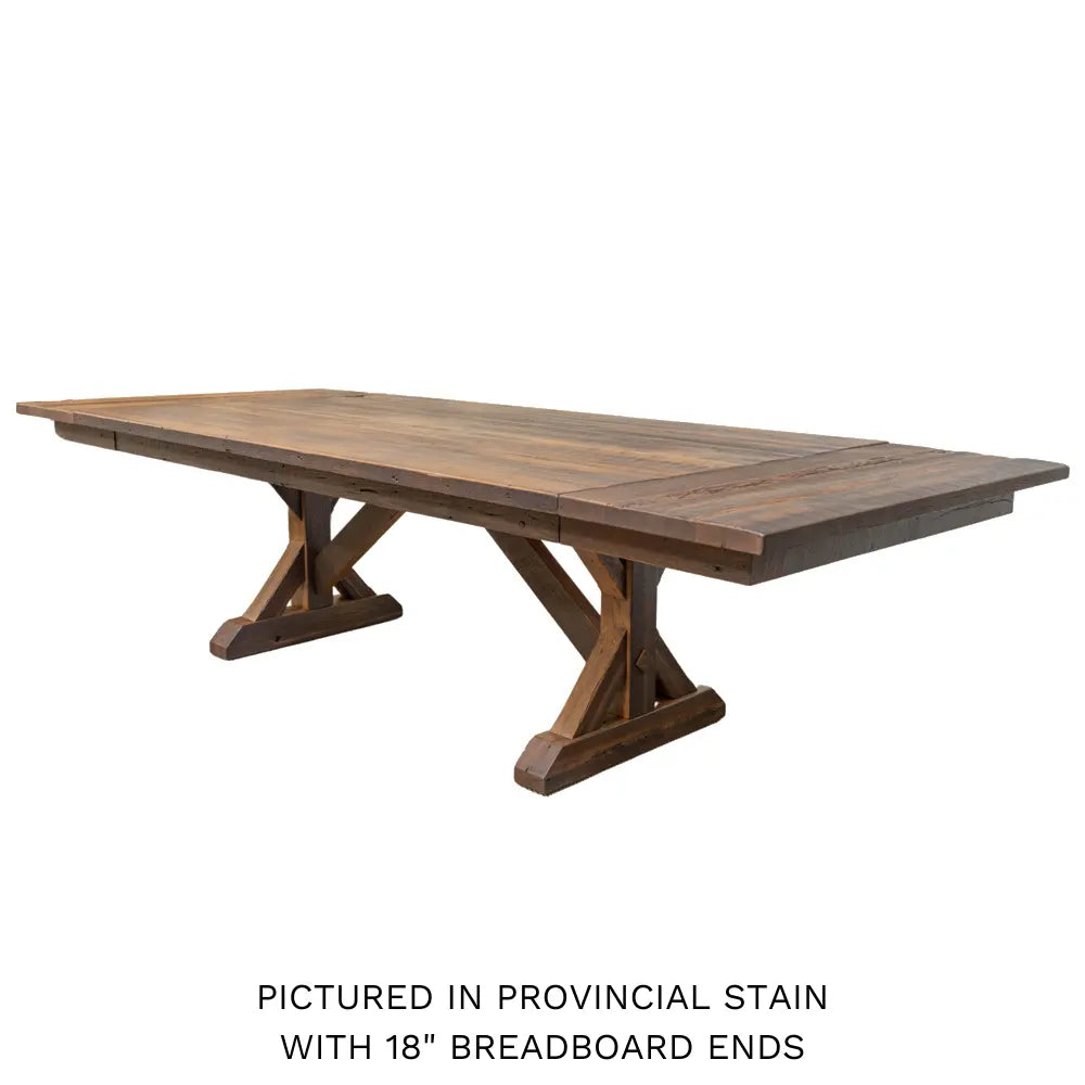 Extendable Rectangular Barnwood Dining Table