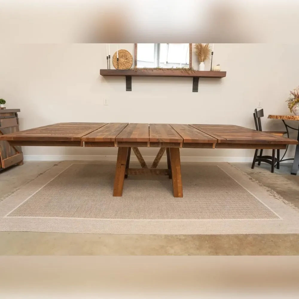 60" Hawthorne Extendable Square Dining Table, 4 Leaves