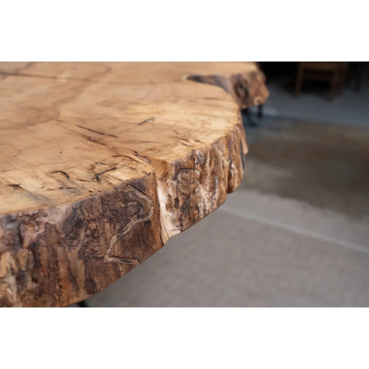 55" Live Edge Ash Round Counter Table