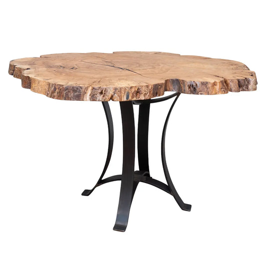 55" Live Edge Ash Round Counter Table