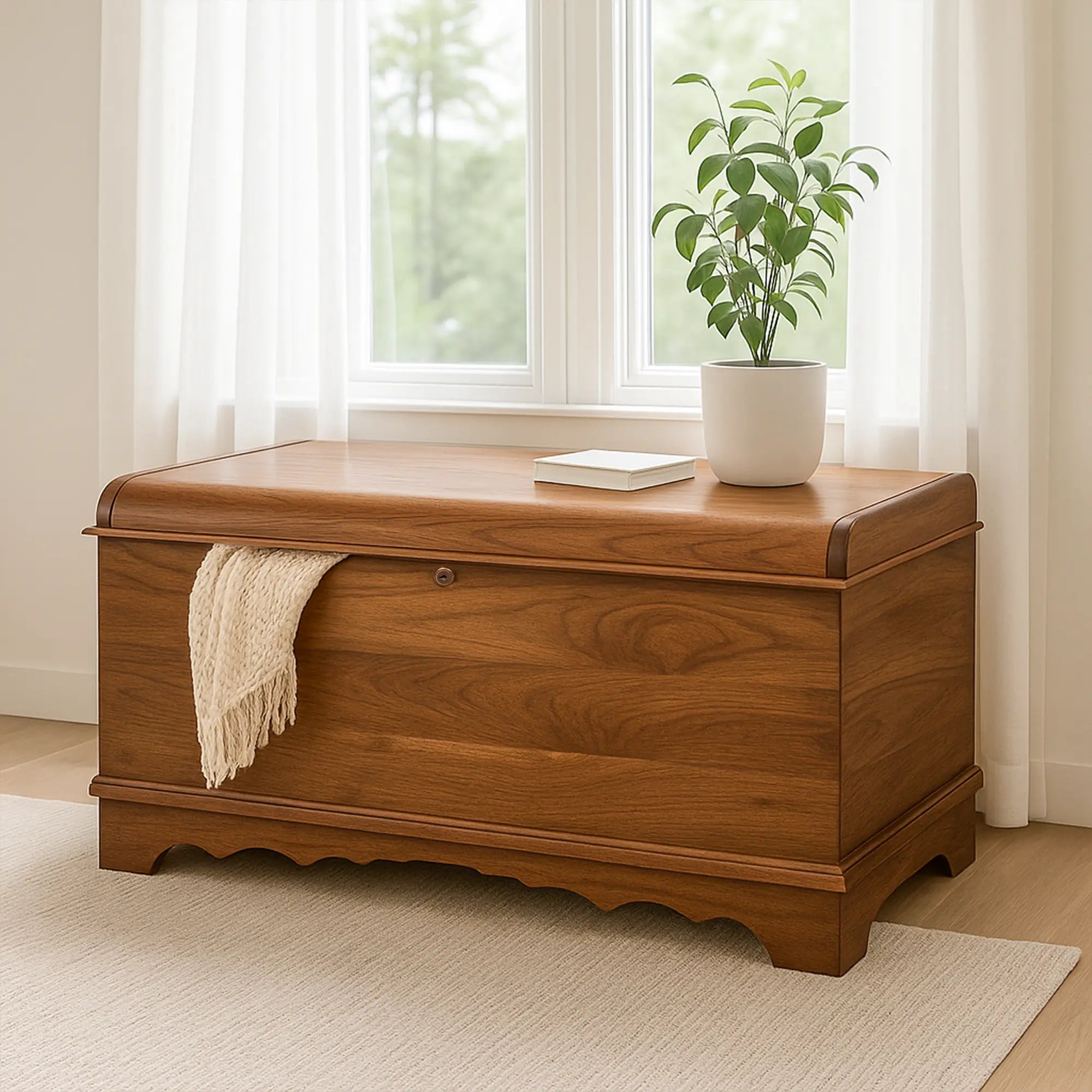 Walnut Waterfall Cedar Chest | Rustic Red Door