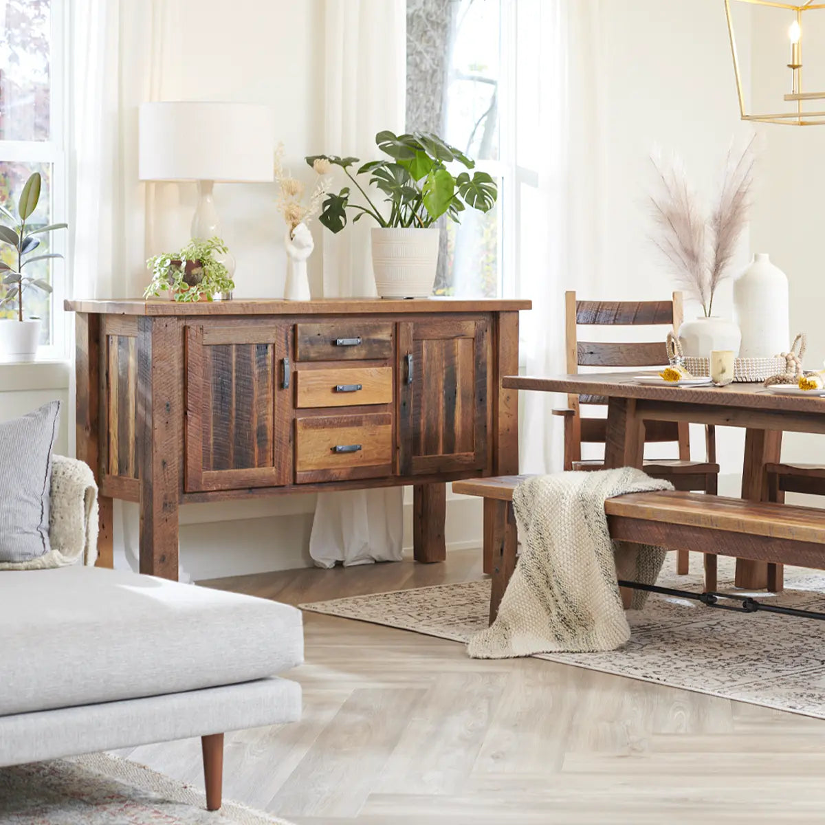 Atherton Rustic Reclaimed Wood Buffet