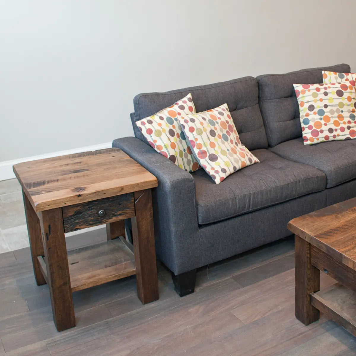 barn wood end tables