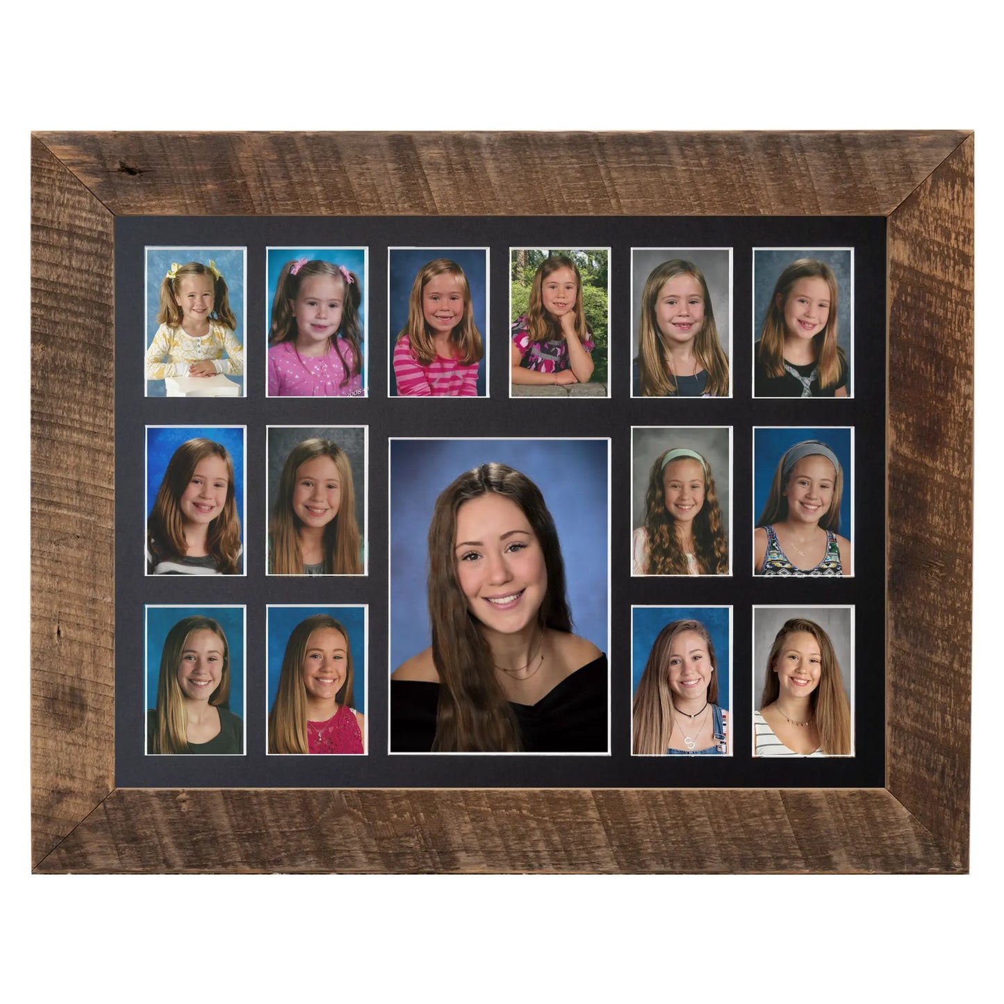 12x16 School Photo Display Barnwood Frame