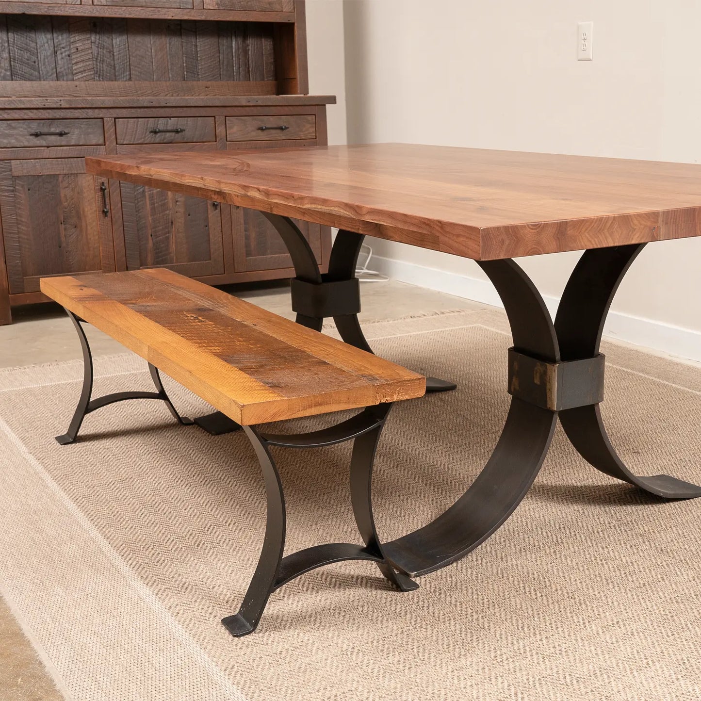 Beckett Natural Walnut Wood Dining Table