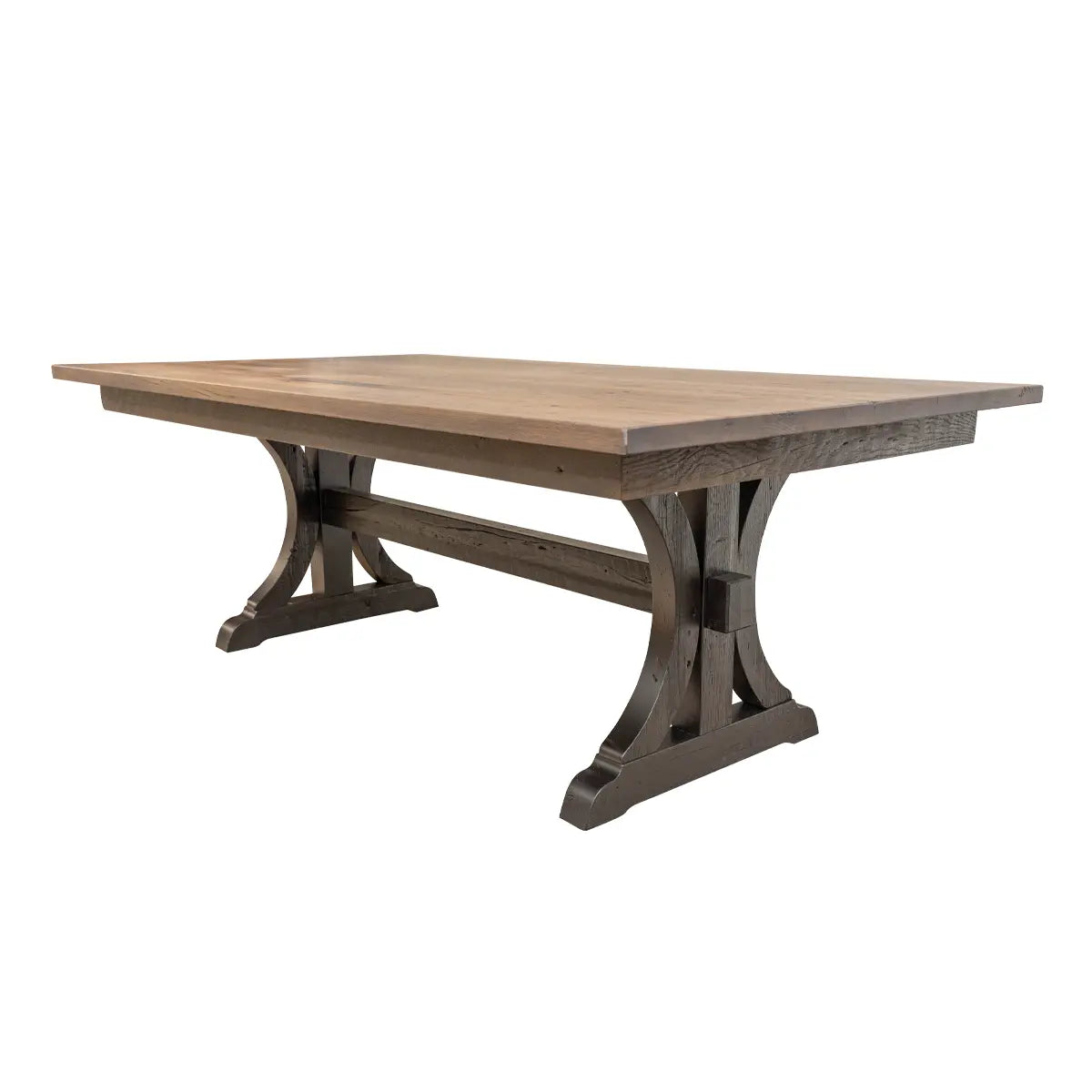 Wexway Modern Farmhouse Barnwood Dining Table Rustic Red Door