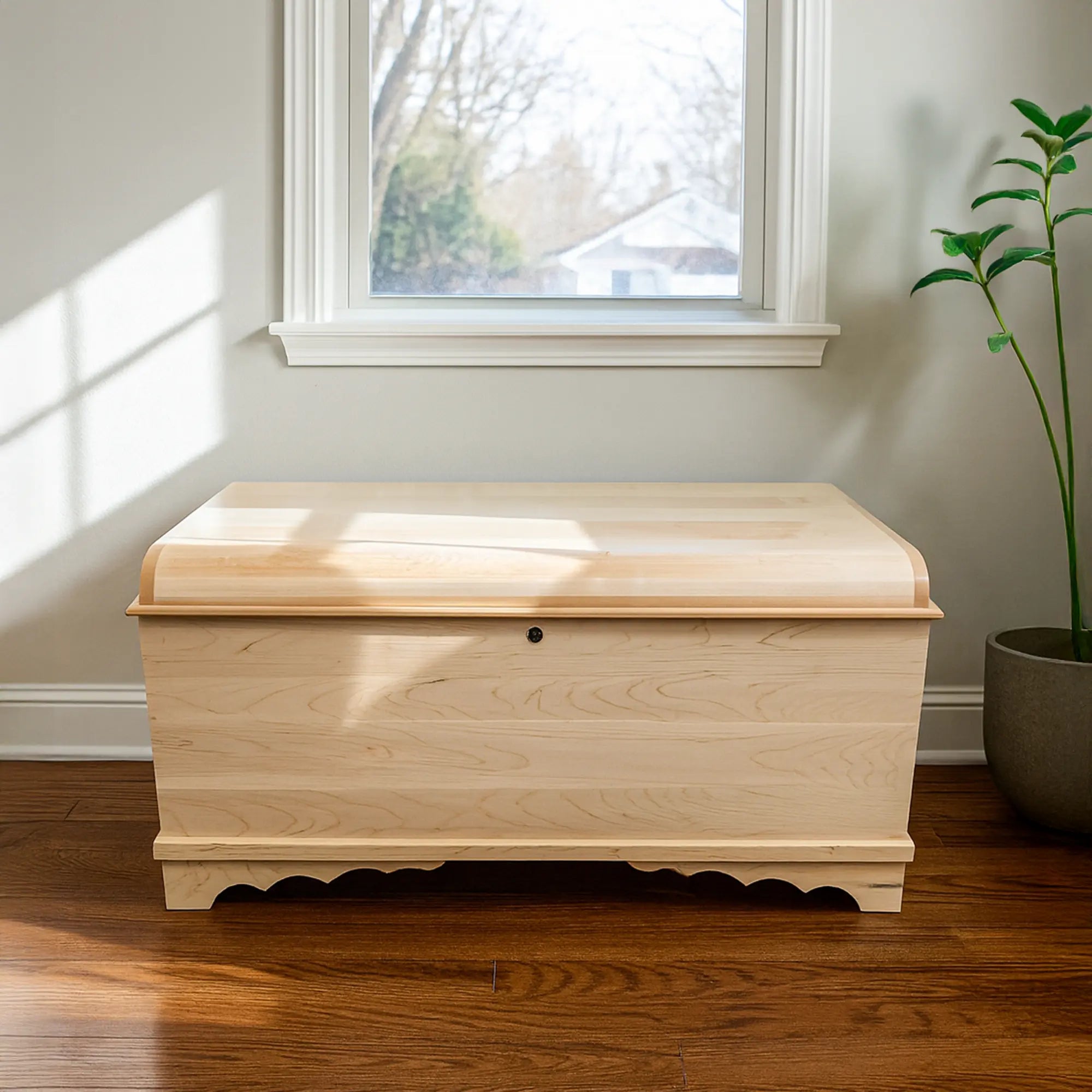Waterfall Cedar Blanket Chest in Maple | Rustic Red Door