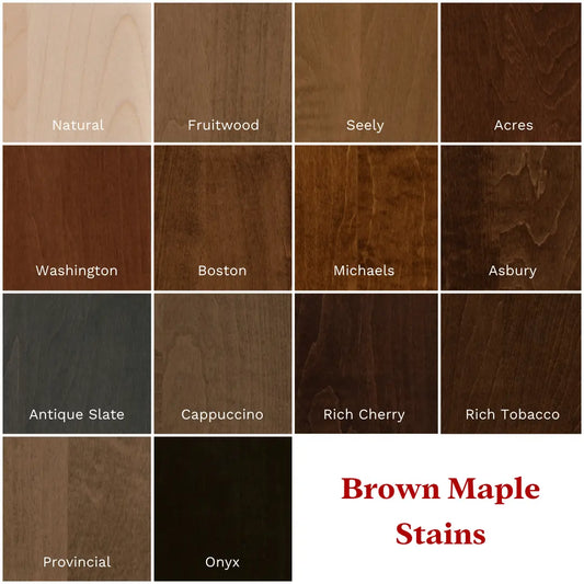 Brown Maple Finish Samples