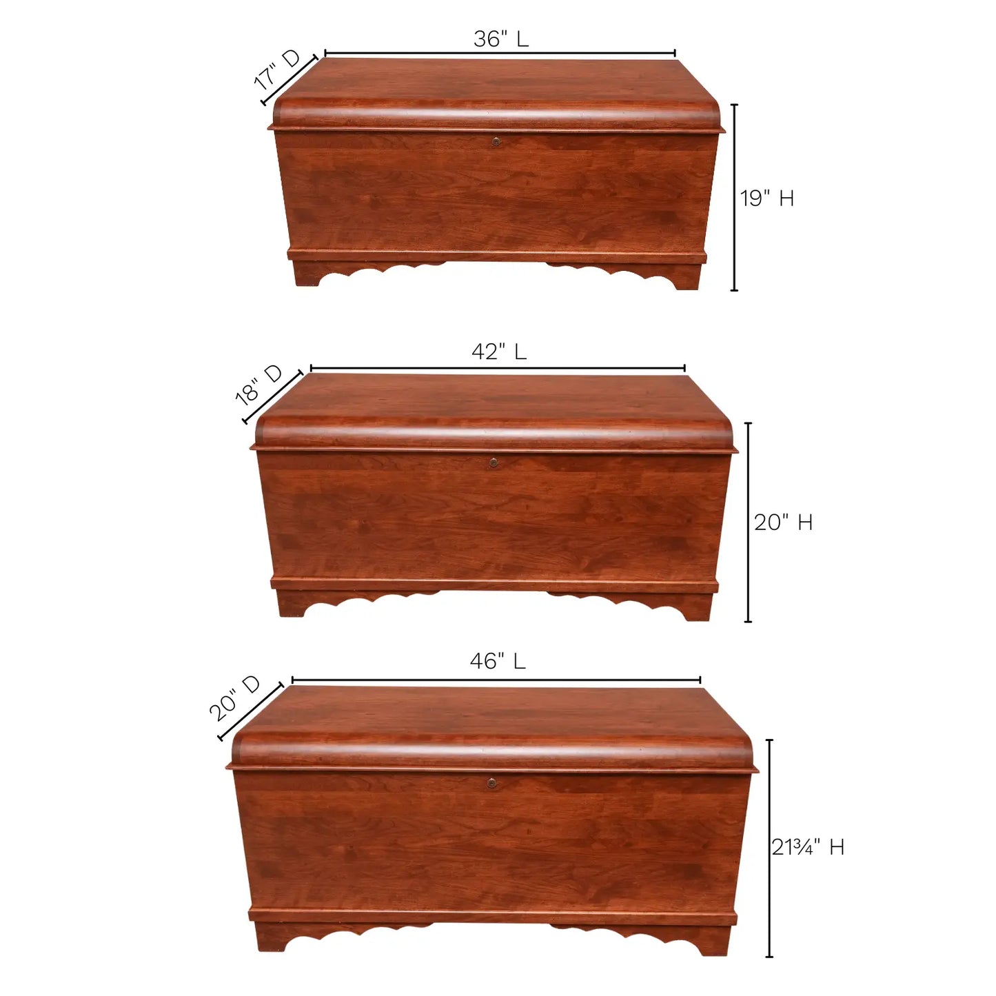 Waterfall Cherry Cedar Hope Chest