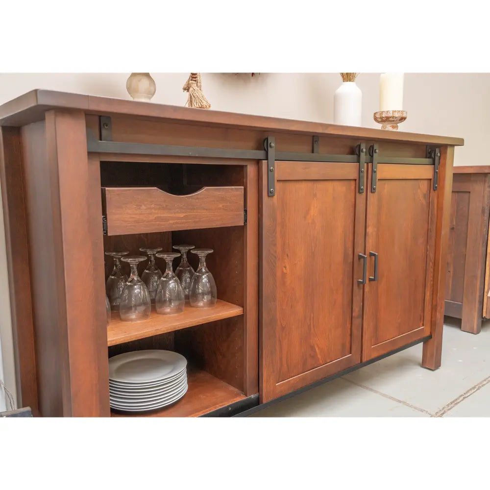 Hudson Rustic Cherry Wood Buffet