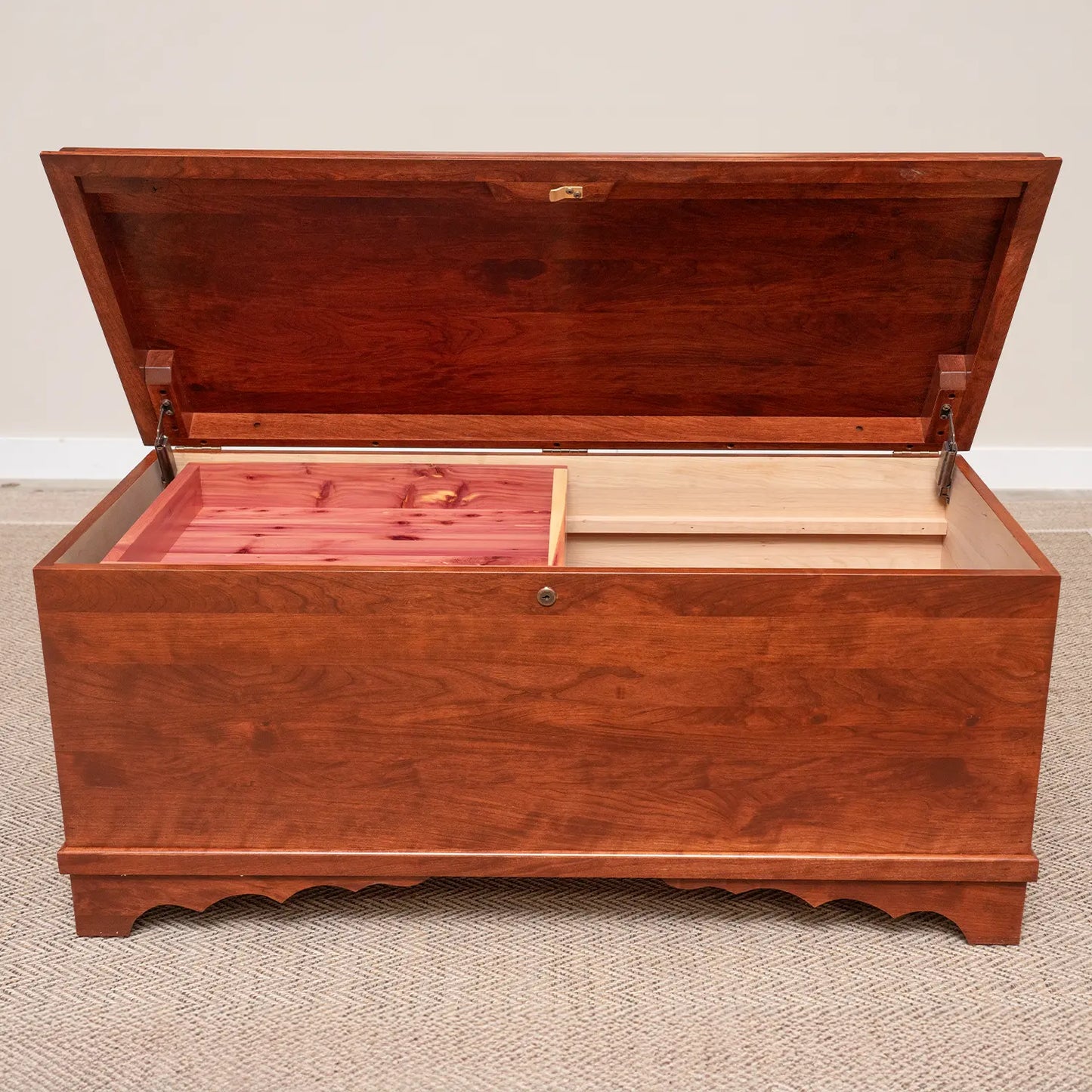 cedar tray in cherry hope chest