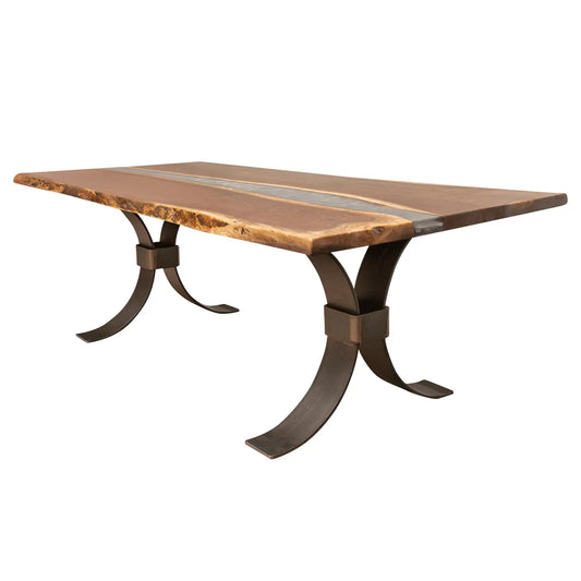 Custom River Live Edge Walnut Dining Table