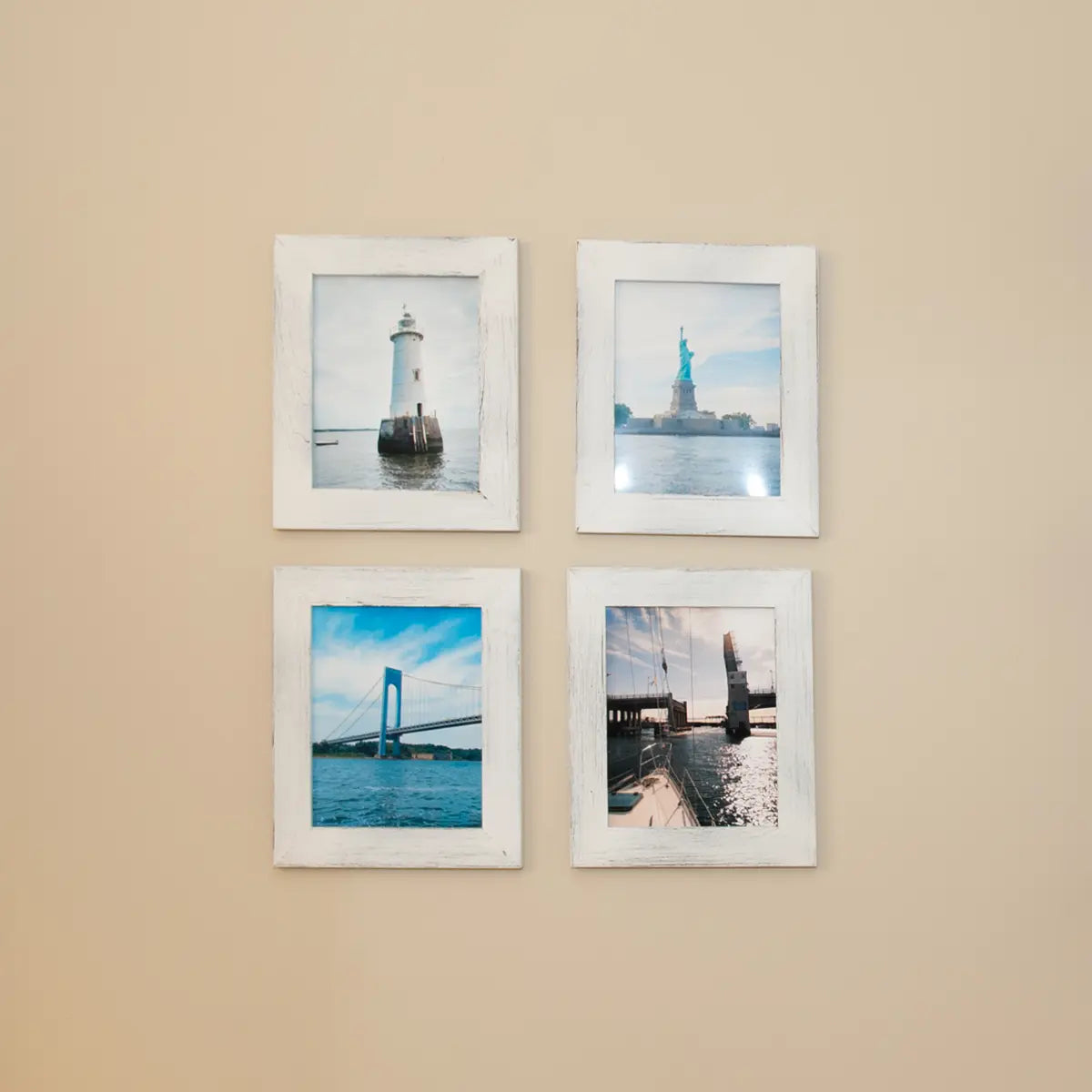 distressed white picture frames