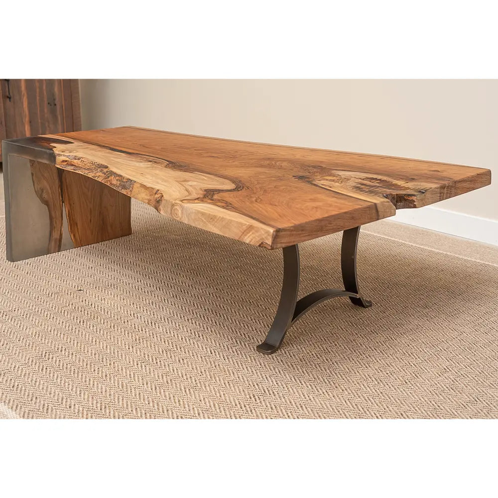 Live Edge English Walnut Waterfall Coffee Table