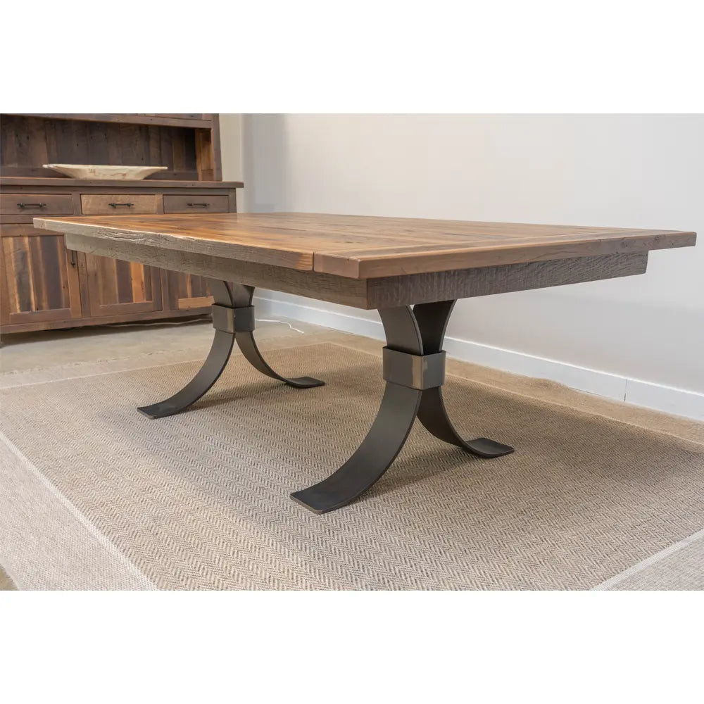 8' Tabernash Reclaimed Oak Barnwood Dining Table, Provincial