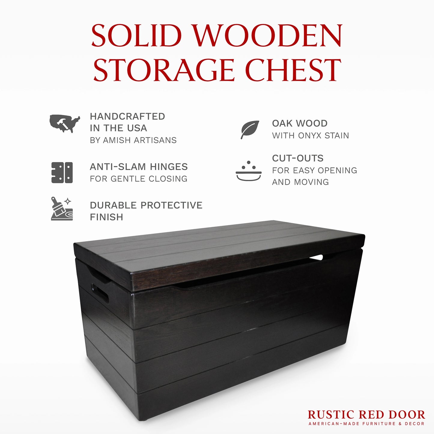 Palmer Oak Blanket Chest, Onyx Stain