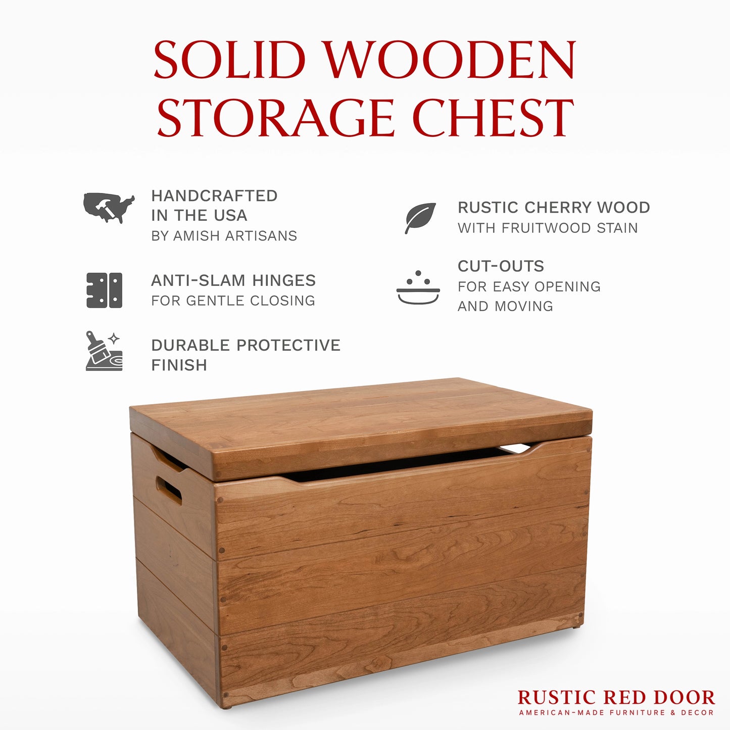 Palmer Rustic Blanket Chest, Fruitwood Stain