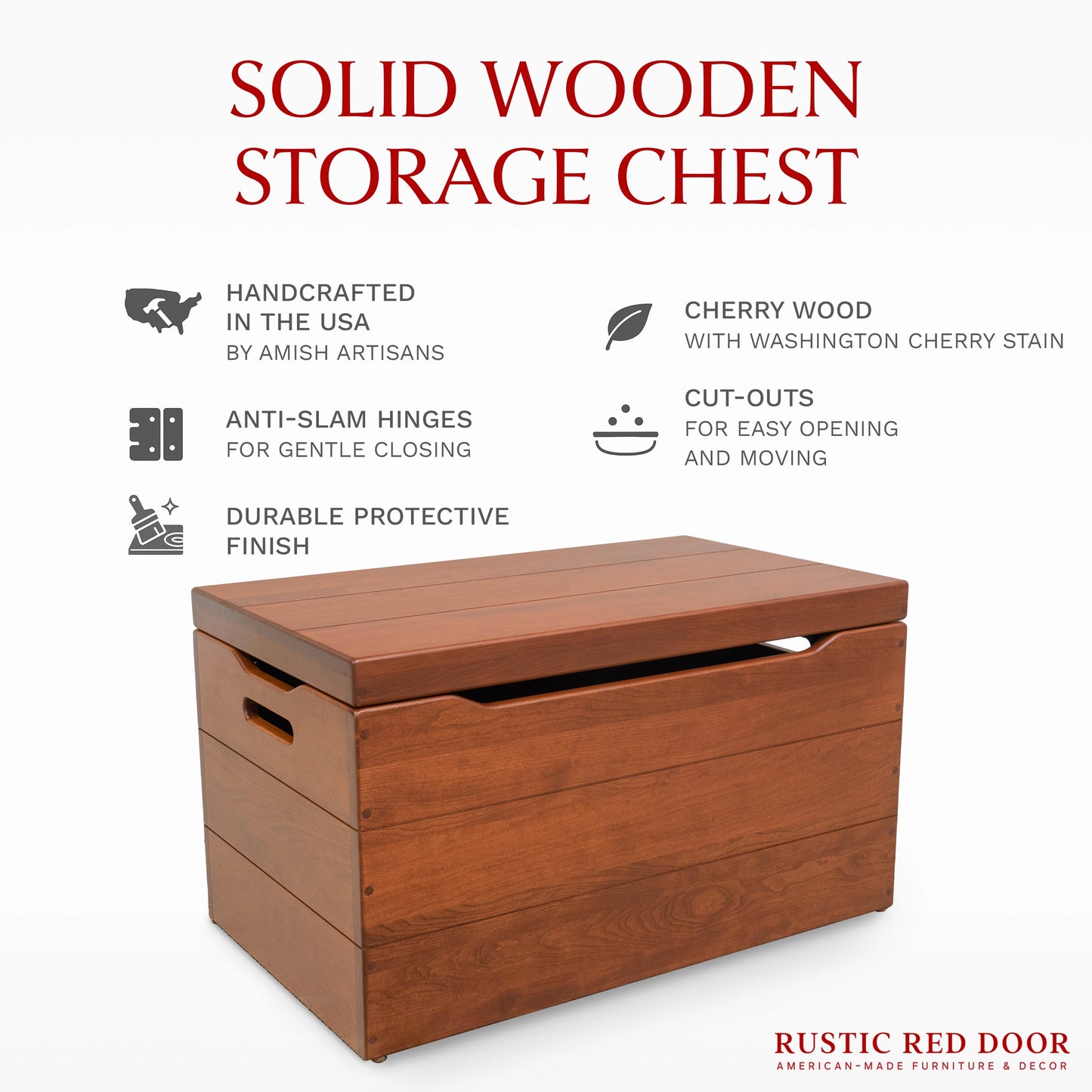 Palmer Cherry Blanket Chest, Washington Cherry Stain